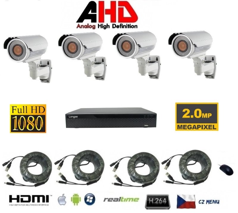 4 kanal Kamera Set 2Mpx 4AHD-9