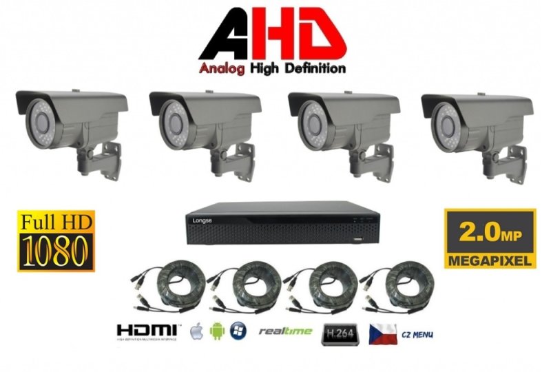 4 kanal Kamera Set 2Mpx 4AHD6