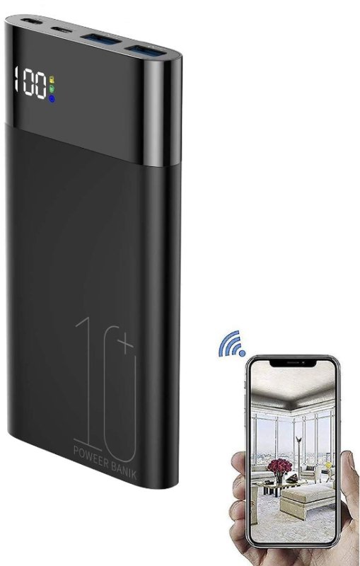 Wi-Fi 4K HD-Kamera in der Powerbank mit Nachtsicht und Bewegungserkennung