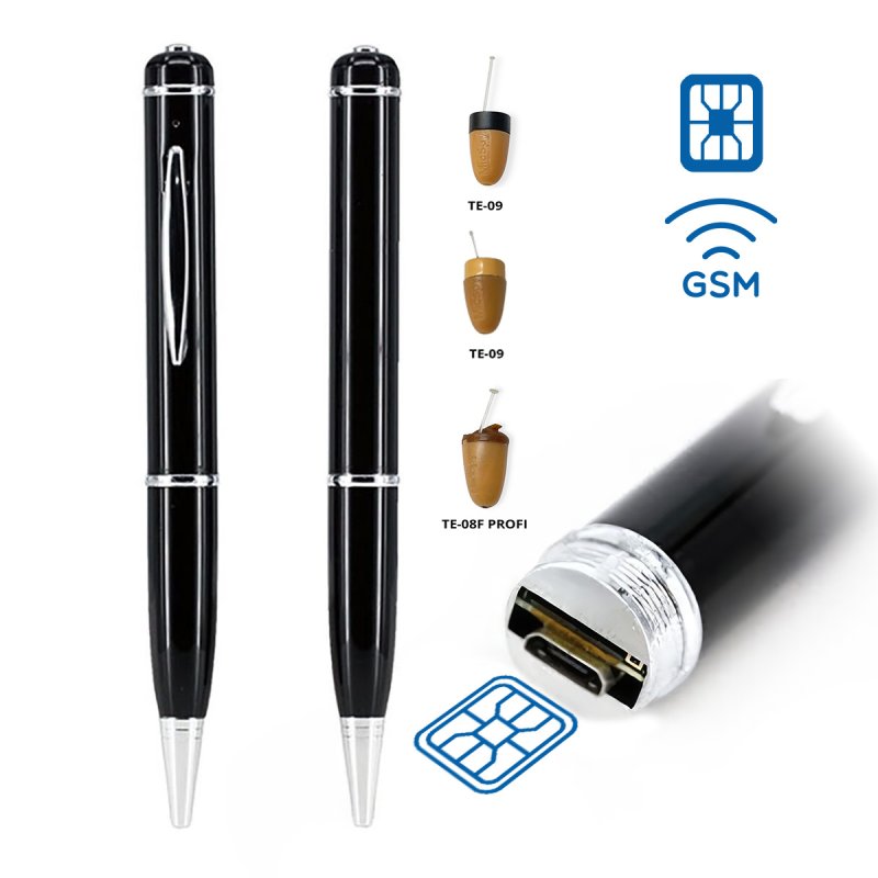 Spion Hörer + GSM-Modul im Stift versteckt