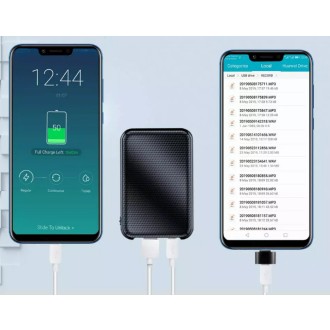 Mini Digitales Diktiergerät in der Powerbank Q75
