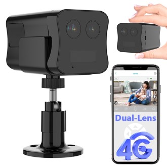 4G Mini-Sicherheitskamera mit zwei Objektiven