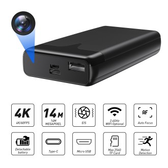 4K Ultra HD Kamera in Powerbank mit Bewegungserkennung