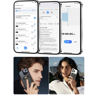 AI-intelligenter Sprachrekorder mit Transkription und Textzusammenfassung durch ChatGPT L816