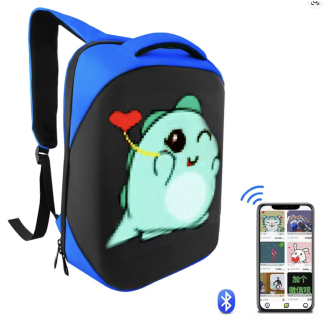 Rucksack mit LCD-Bildschirm – Smart WiFi, Steuerung über die App