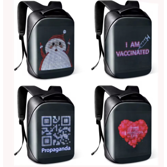 Rucksack mit LCD-Bildschirm – Smart WiFi, Steuerung über die App