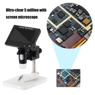 LED-Digitalmikroskop mit Kamera und 4,3"-Display mit 50–1000× Vergrößerung