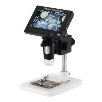 LED-Digitalmikroskop mit Kamera und 4,3"-Display mit 50–1000× Vergrößerung