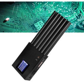 Tragbarer 12-Antennen-Jammer für 2G (GSM, CDMA, PCS, DCS), 3G/UMTS, 4G (Mobile, LTE), 5G, GPS L1 und WiFi (2,4G, 5,2G, 5,8G) Signale