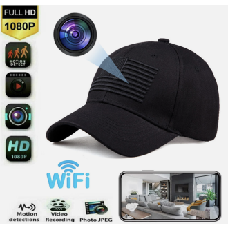 Basecap mit versteckter Full HD WiFi-Kamera