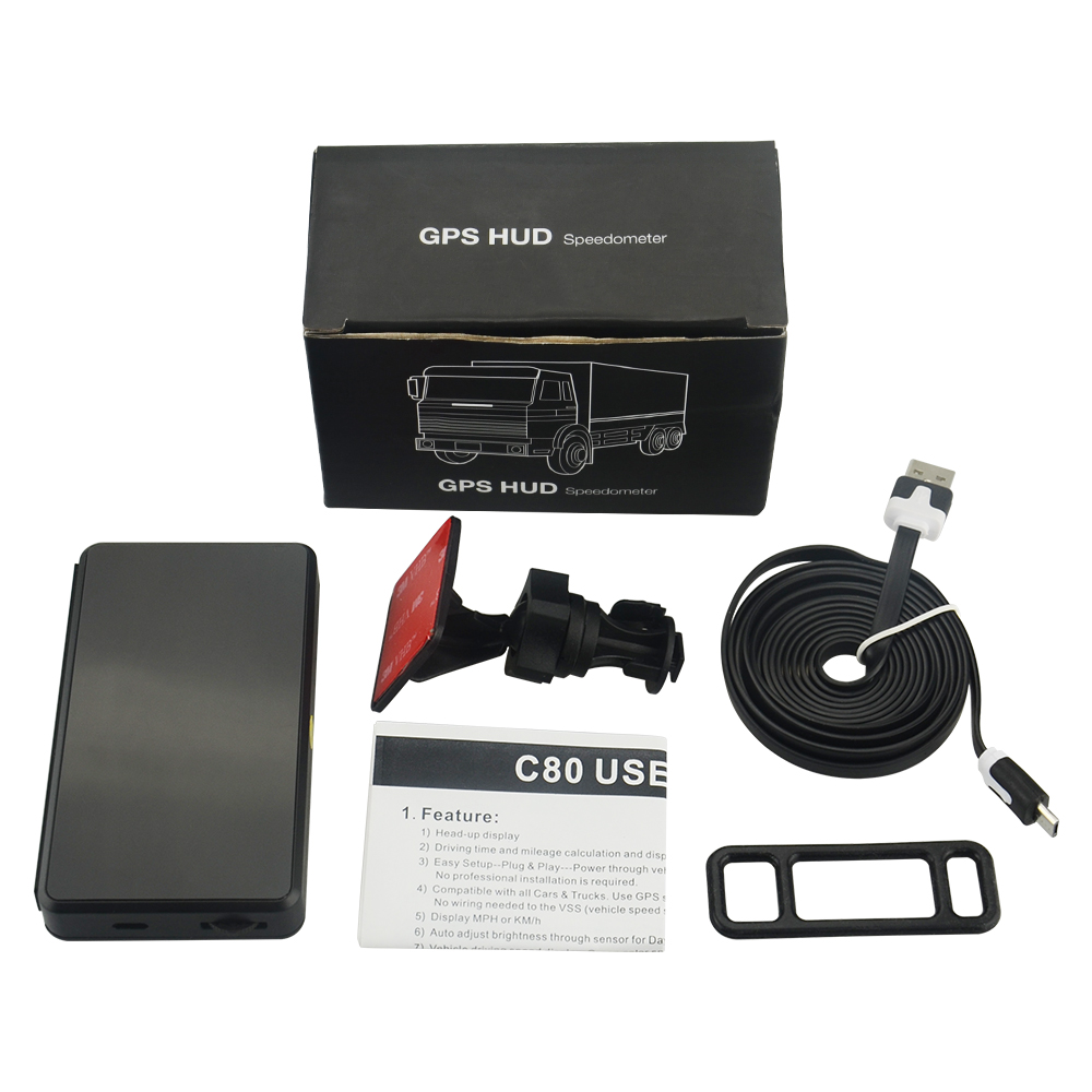 GPS HUD Auto Geschwindigkeitsmesser C80