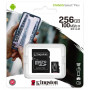 256 GB Speicherkarte Micro SD Karte Kingston CANVAS Select Plus + SD Adapter, CLASS 10
