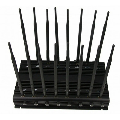 16 Antennen  PROFI Störsender CDMA, GSM, DCS/PCS, 3G, WiFi 2.4G, GPS, 4G LTE, 4G WIMAX, 5G GSM, WiFi 5.2G, WiFi 5.8G, Lojack Signale